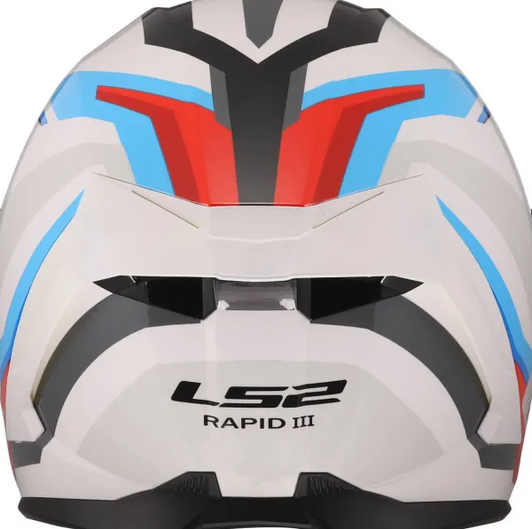 LS2 Integraalhelmen-FF820 Rapid III Hyper White Bue Red