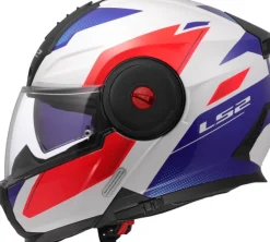 LS2 Systeemhelmen|Helmen Met Zonnevizier-FF902 cope II Duria White Bue Red
