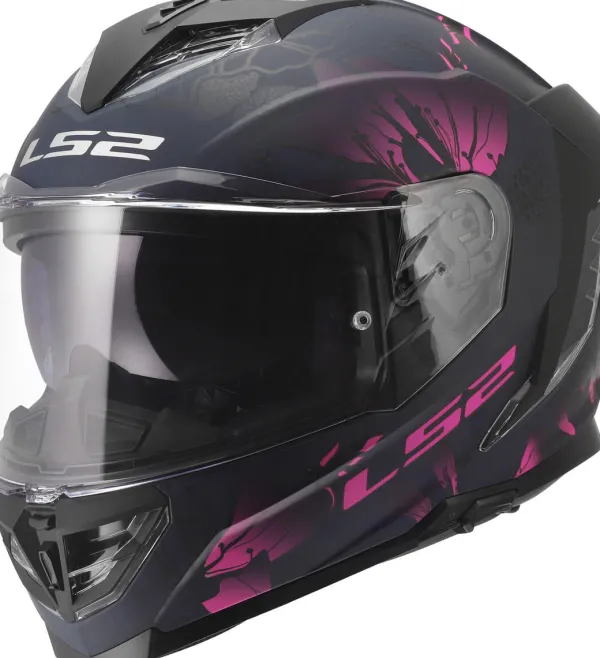 LS2 Integraalhelmen|Race Helmen-FF818 tor III Burt Back Pink