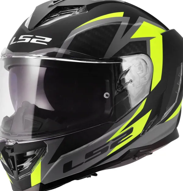 LS2 Integraalhelmen|Race Helmen-FF818 tor III Dynao Back H-V Yeow