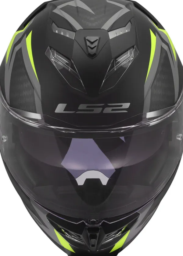 LS2 Integraalhelmen|Race Helmen-FF818 tor III Dynao Back H-V Yeow