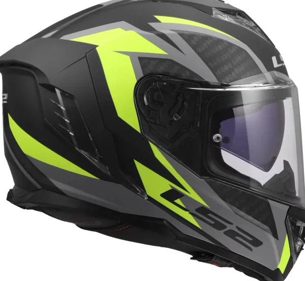 LS2 Integraalhelmen|Race Helmen-FF818 tor III Dynao Back H-V Yeow