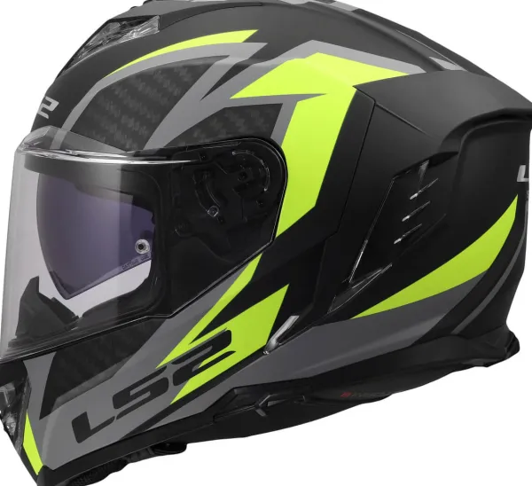 LS2 Integraalhelmen|Race Helmen-FF818 tor III Dynao Back H-V Yeow