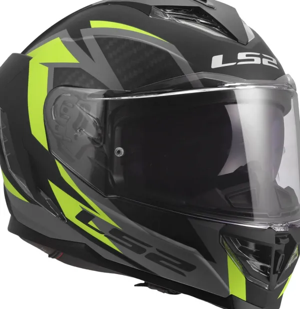 LS2 Integraalhelmen|Race Helmen-FF818 tor III Dynao Back H-V Yeow