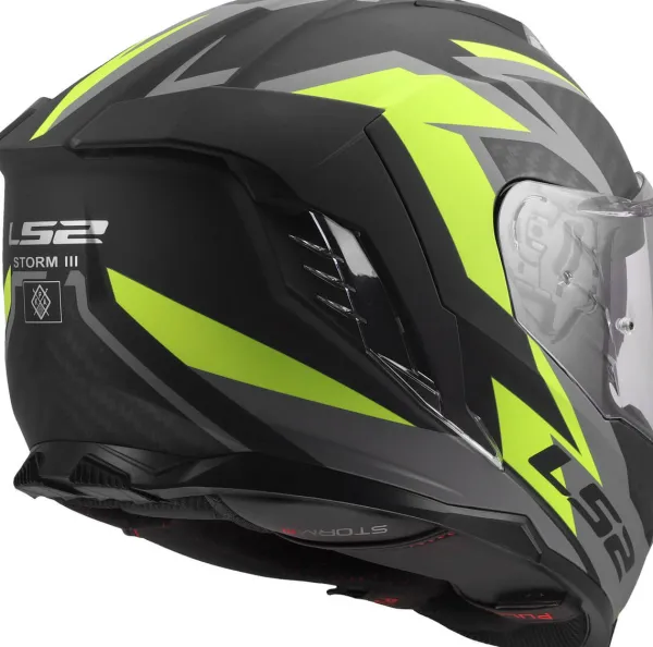 LS2 Integraalhelmen|Race Helmen-FF818 tor III Dynao Back H-V Yeow