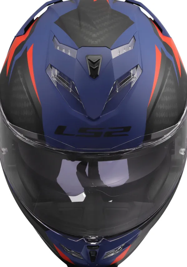 LS2 Integraalhelmen|Race Helmen-FF818 tor III Dynao Bue Red