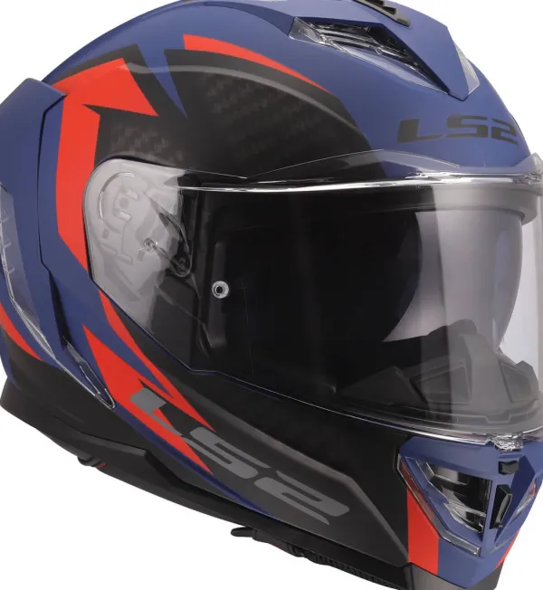 LS2 Integraalhelmen|Race Helmen-FF818 tor III Dynao Bue Red