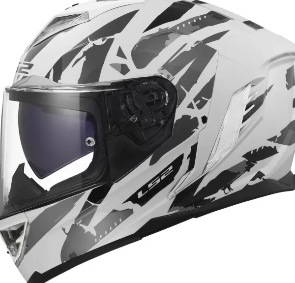 LS2 Integraalhelmen|Race Helmen-FF818 tor III Kao White Grey