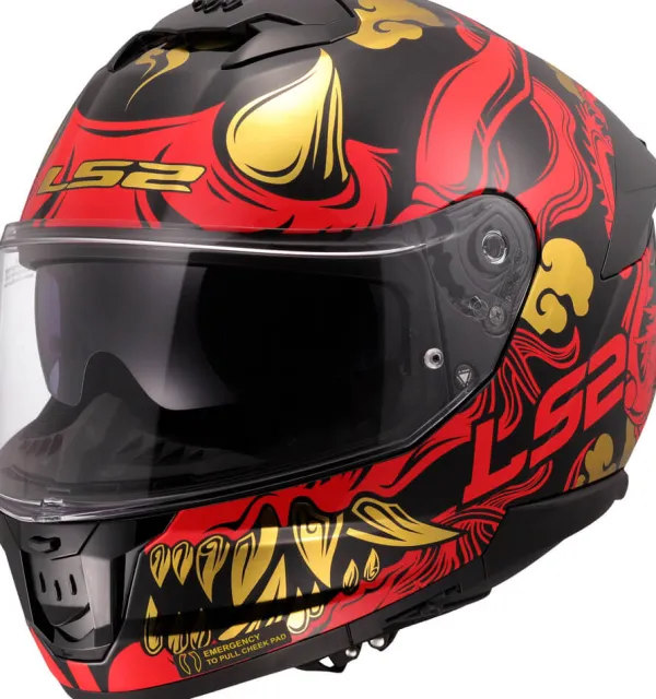 LS2 Integraalhelmen|Helmen Met Zonnevizier-FF808 trea II Drako Back Red