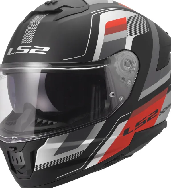 LS2 Integraalhelmen|Helmen Met Zonnevizier-FF808 trea II Vintage Back Grey Red-06
