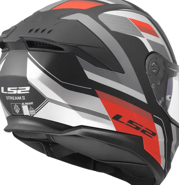 LS2 Integraalhelmen|Helmen Met Zonnevizier-FF808 trea II Vintage Back Grey Red-06