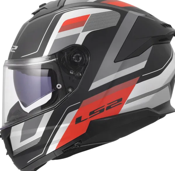 LS2 Integraalhelmen|Helmen Met Zonnevizier-FF808 trea II Vintage Back Grey Red-06
