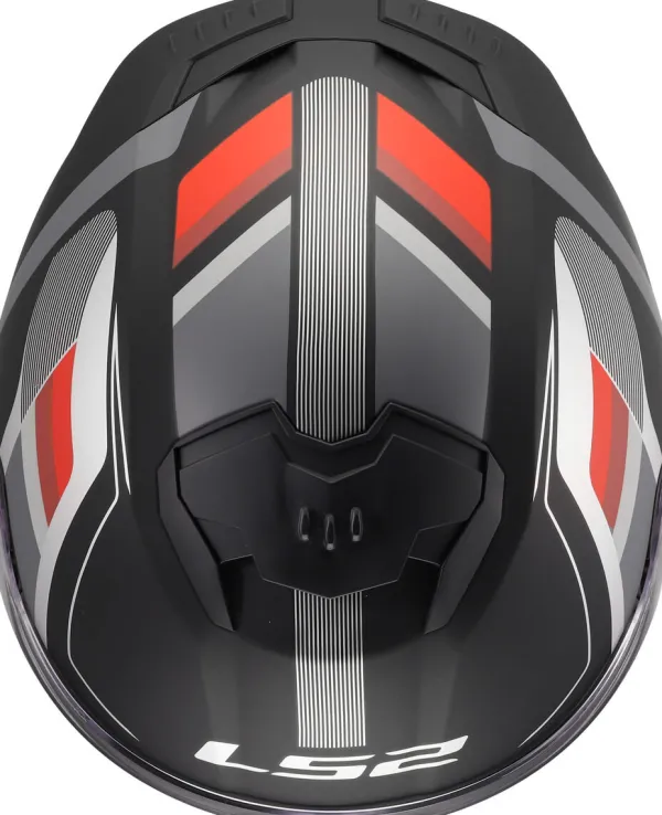 LS2 Integraalhelmen|Helmen Met Zonnevizier-FF808 trea II Vintage Back Grey Red-06