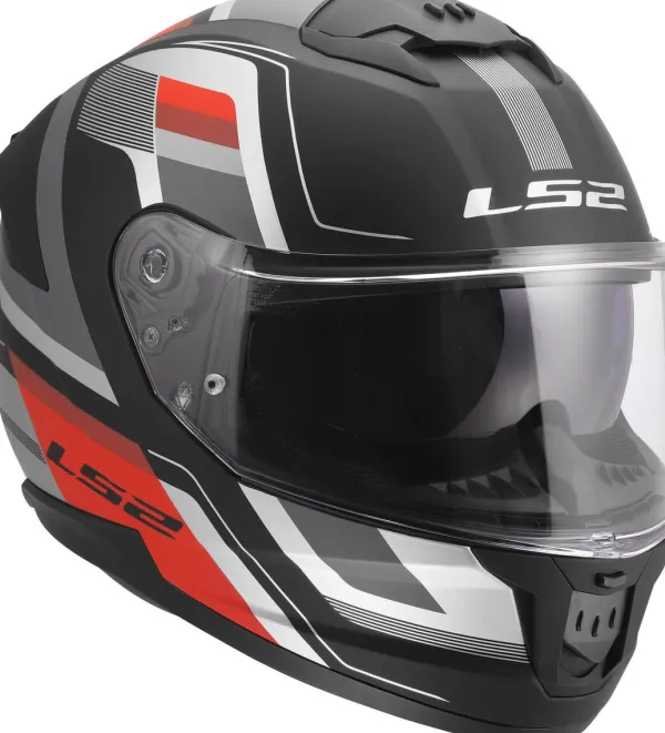 LS2 Integraalhelmen|Helmen Met Zonnevizier-FF808 trea II Vintage Back Grey Red-06