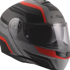 LS2 Systeemhelmen|Helmen Met Zonnevizier-FF908 trobe II onza Back Grey Red-06