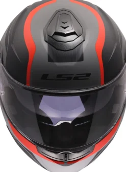 LS2 Systeemhelmen|Helmen Met Zonnevizier-FF908 trobe II onza Back Grey Red-06