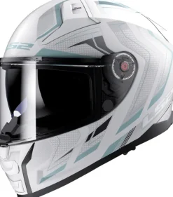 LS2 Integraalhelmen|Helmen Met Zonnevizier-FF811 Vector II Aizer att White iver