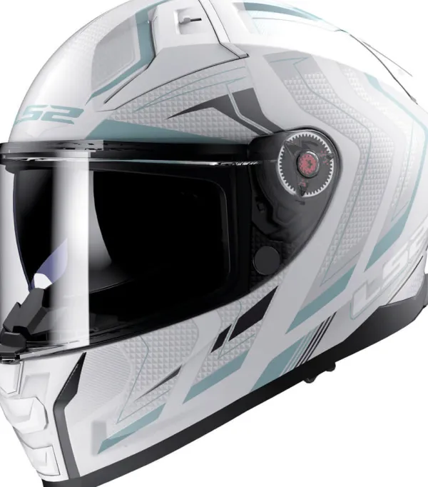LS2 Integraalhelmen|Helmen Met Zonnevizier-FF811 Vector II Aizer att White iver