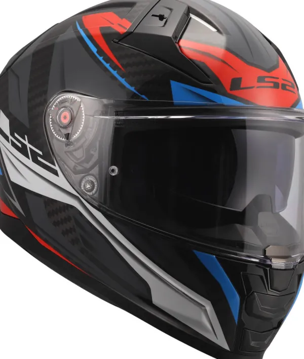 LS2 Integraalhelmen|Helmen Met Zonnevizier-FF811 Vector II C avage White Bue Red-06