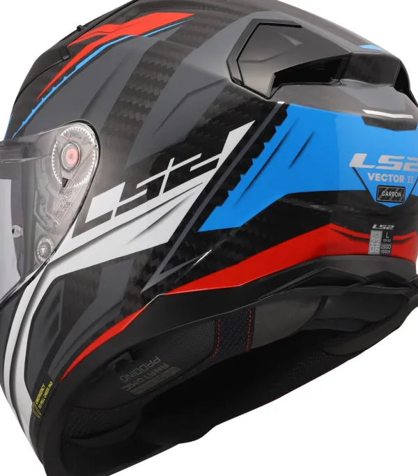 LS2 Integraalhelmen|Helmen Met Zonnevizier-FF811 Vector II C avage White Bue Red-06