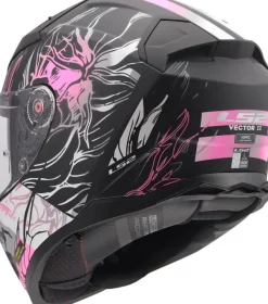 LS2 Integraalhelmen|Helmen Met Zonnevizier-FF811 Vector II Darfo Back Pink-06