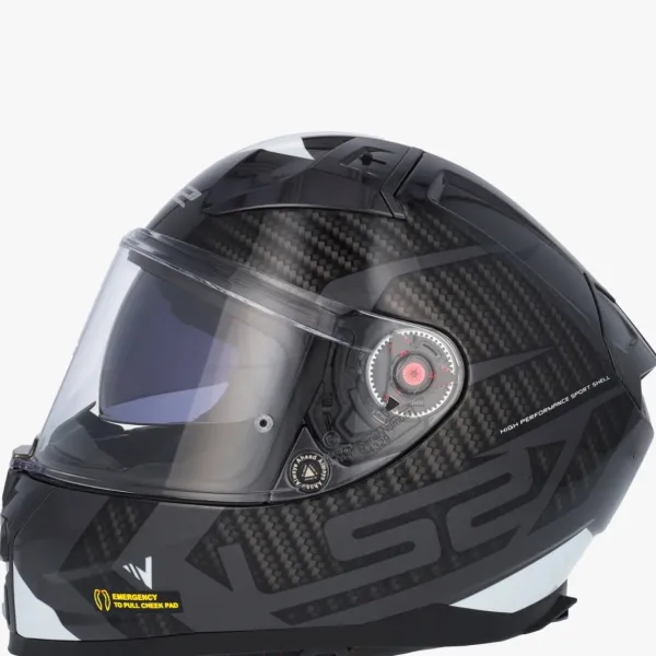 LS2 Integraalhelmen|Helmen Met Zonnevizier-FF811 Vector II pitter Back White 06