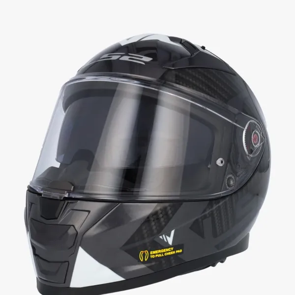 LS2 Integraalhelmen|Helmen Met Zonnevizier-FF811 Vector II pitter Back White 06