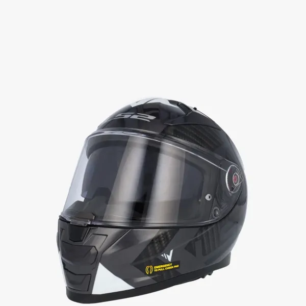 LS2 Integraalhelmen|Helmen Met Zonnevizier-FF811 Vector II pitter Back White 06