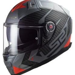 LS2 Integraalhelmen|Helmen Met Zonnevizier-FF811 Vector II pitter att Titaniu Red 06