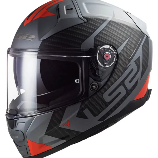 LS2 Integraalhelmen|Helmen Met Zonnevizier-FF811 Vector II pitter att Titaniu Red 06