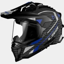 LS2 Adventure Helmen|Integraalhelmen-X701 Exporer Carbon Adventure Bue