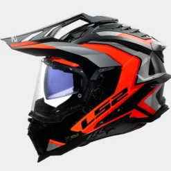 LS2 Adventure Helmen|Integraalhelmen-X701 Exporer Carbon Frontier II Orange