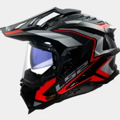 LS2 Adventure Helmen|Integraalhelmen-X701 Exporer Carbon Frontier II Red