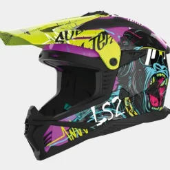 LS2 Adventure Helmen|Crosshelmen-X708 Fat II Goria Purpe Fuo Yeow