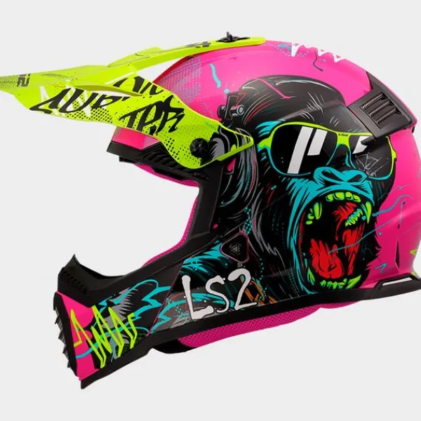 LS2 Kinder Scooterhelmen|Adventure Helmen-X437 Fat II ini Goria Purpe