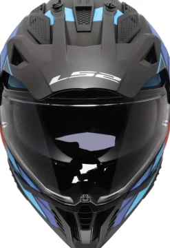 LS2 Adventure Helmen|Helmen Met Zonnevizier-X702 Pioneer II Bock Back Red Bue-06