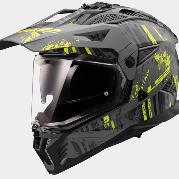 LS2 Adventure Helmen|Integraalhelmen-X702 Pioneer II Crazy att Back Fuo Yeow