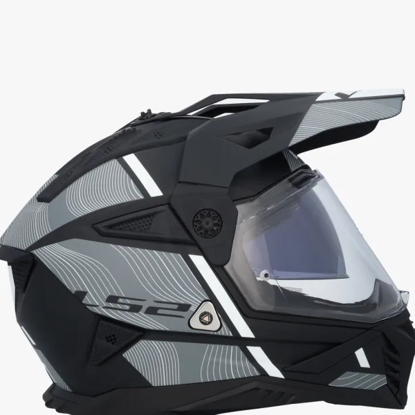 LS2 Adventure Helmen|Integraalhelmen-X702 Pioneer II Hi att Back White