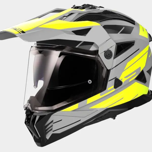 LS2 Adventure Helmen|Integraalhelmen-X702 Pioneer II Naib att Grey Fuo