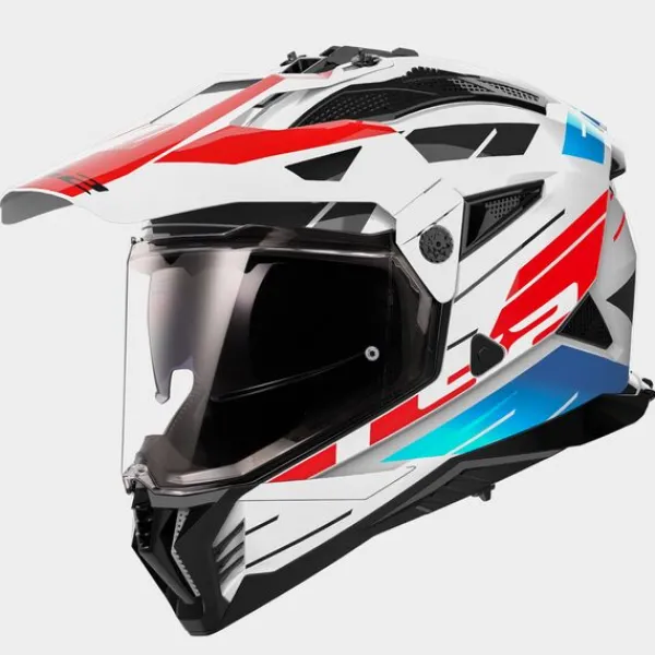 LS2 Adventure Helmen|Integraalhelmen-X702 Pioneer II Naib White Bue Red