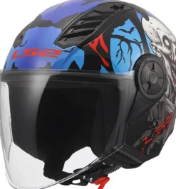 LS2 Jethelmen-OF616 Airfow II Zobie Ii Back Red Bue-06