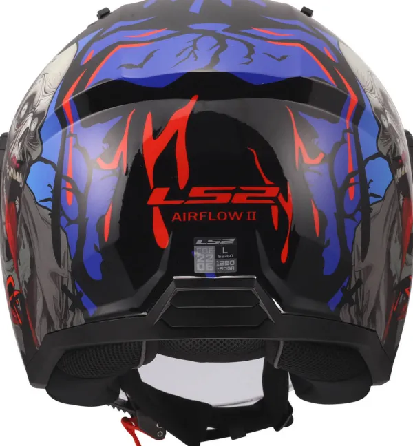 LS2 Jethelmen-OF616 Airfow II Zobie Ii Back Red Bue-06