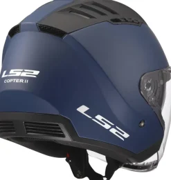 LS2 Jethelmen|Helmen Met Zonnevizier-OF600 Copter II oid att Navy Bue-06