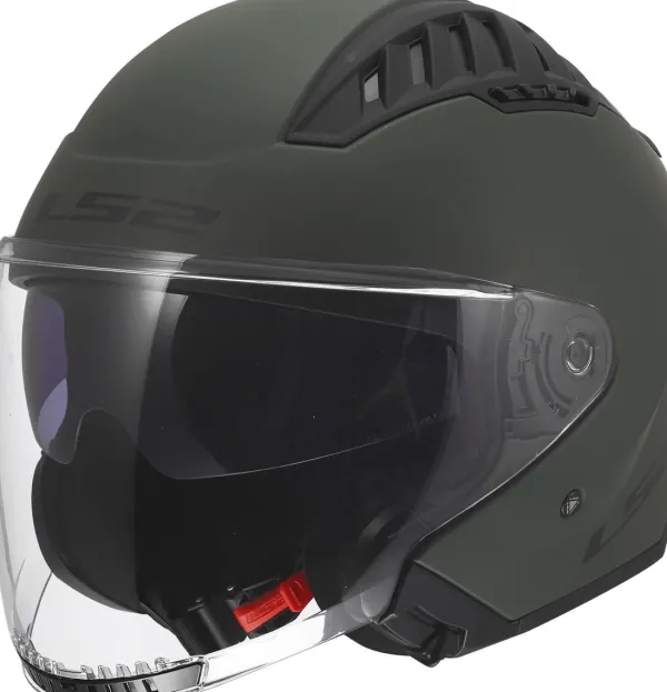 LS2 Jethelmen|Helmen Met Zonnevizier-OF600 Copter II oid iitary Green-06