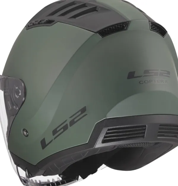 LS2 Jethelmen|Helmen Met Zonnevizier-OF600 Copter II oid iitary Green-06