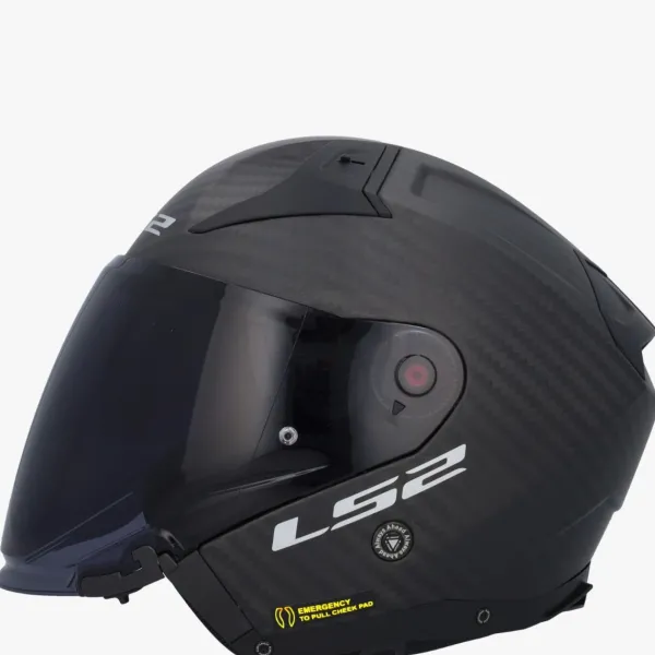 LS2 Jethelmen|Helmen Met Zonnevizier-OF603 Infinity II att Carbon