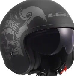 LS2 Jethelmen|Helmen Met Zonnevizier-OF599 pitfire II Wiy Back Grey-06