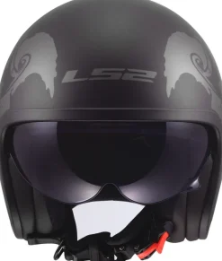 LS2 Jethelmen|Helmen Met Zonnevizier-OF599 pitfire II Wiy Back Grey-06