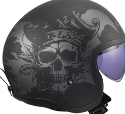 LS2 Jethelmen|Helmen Met Zonnevizier-OF599 pitfire II Wiy Back Grey-06