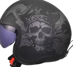 LS2 Jethelmen|Helmen Met Zonnevizier-OF599 pitfire II Wiy Back Grey-06